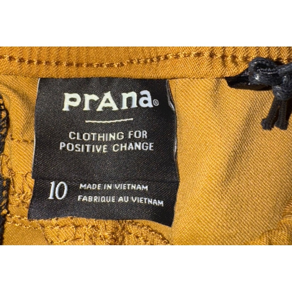 Prana Womens‎ Yellow Jogger Pants Elastic Waist Drawstring Pockets Size 10 - Picture 8 of 16